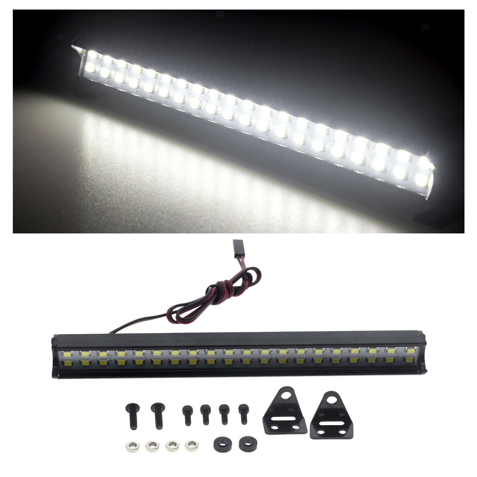 Bright 40 LED Light Bar Roof Lamp for Axial SCX10 1/10 Scale RC Rock Crawler