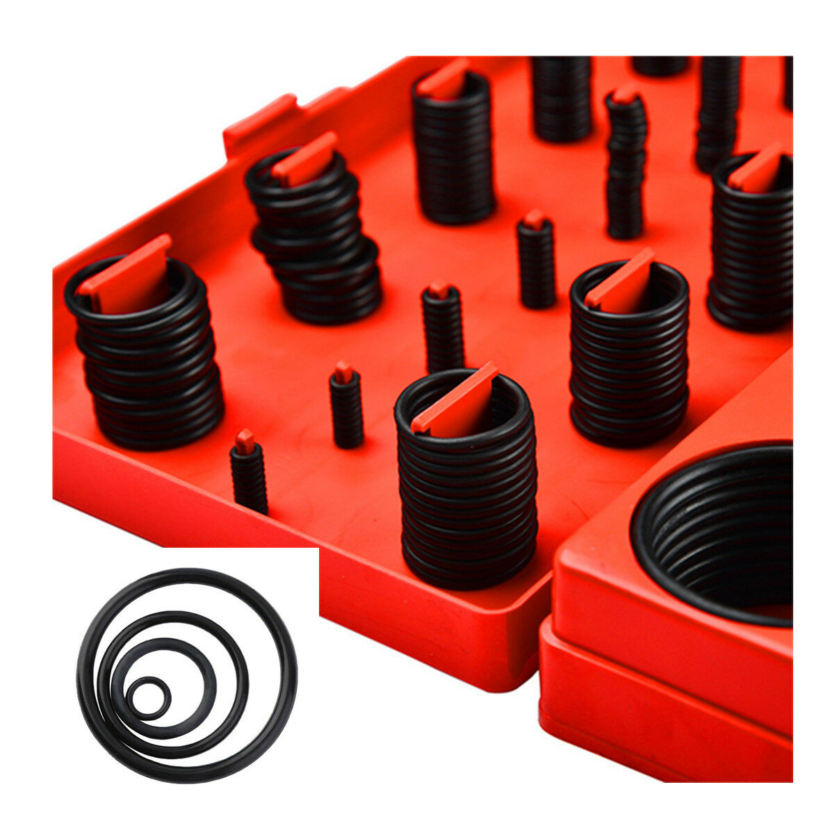 407 pcs -  Metric Rubber O-Ring Washer Assortment Kit Automotive Oring NEW