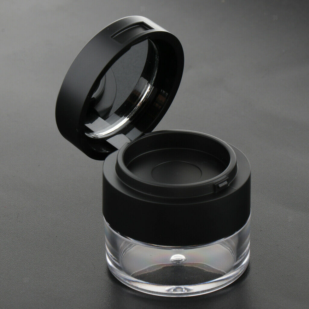 Mini DIY Loose Mineral Powder Case Round Plastic Cosmetic Blusher Jar Box