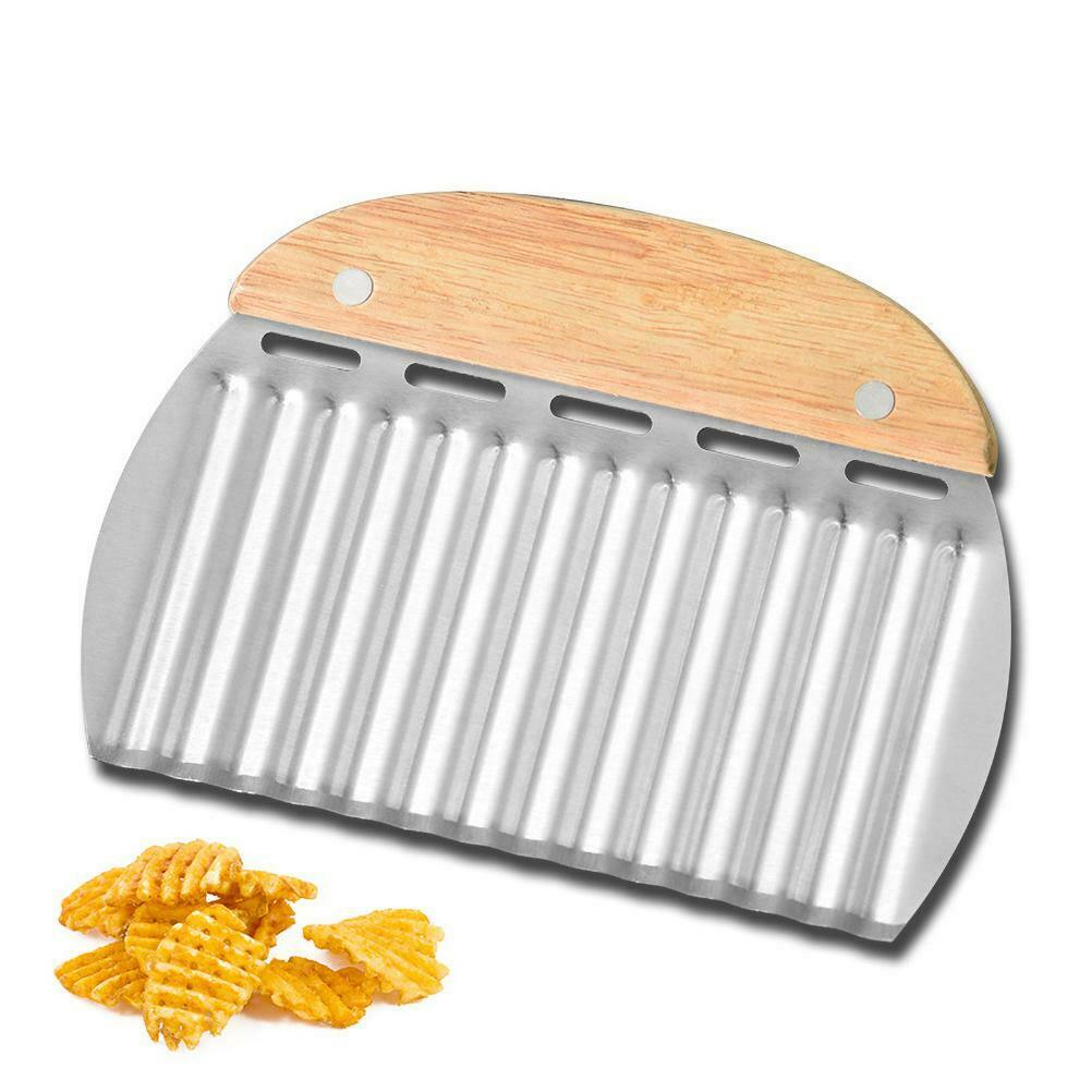 1Pcs Crinkle Cutters Vegetable French Fry Slicer Stainless Steel Chopping Cutter