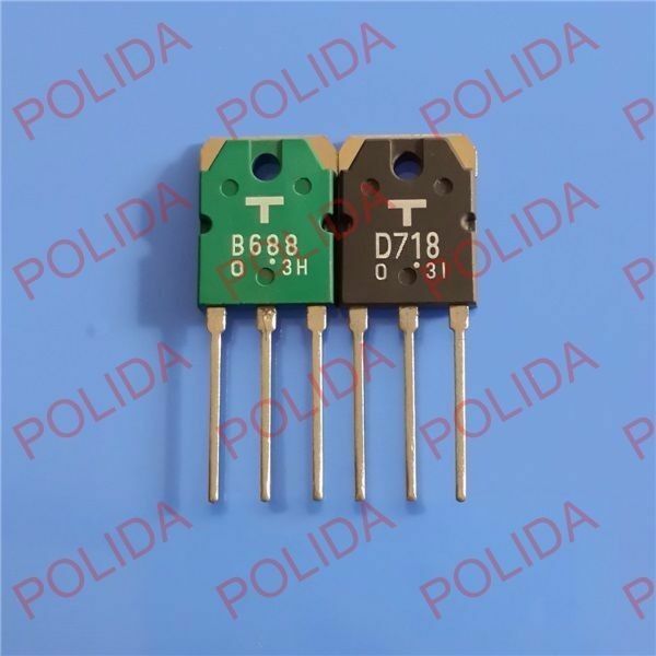 1pair or 2PCS Transistor TOSHIBA TO-3P 2SB688/2SD718 B688/D718
