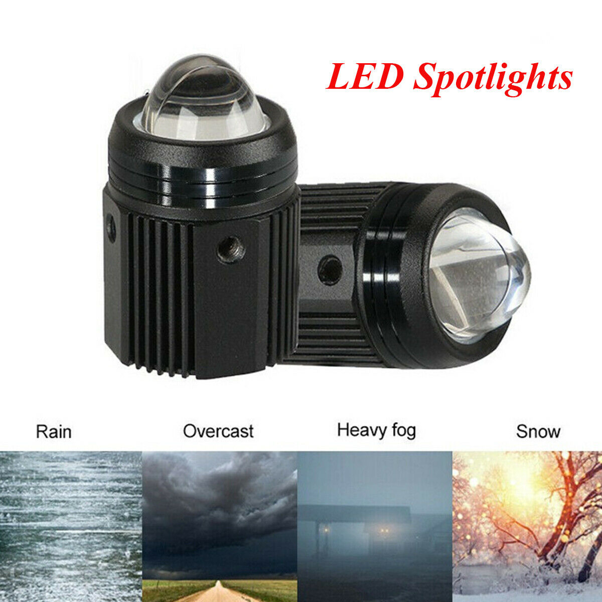 3000K 6000K Waterproof Dustproof  Cars Trucks Boat LED Spotlights Auxiliary Lamp
