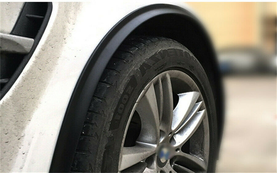 2Pc Flexible soft rubber Fender Flares Lip Trim Protective wheel tyre protective