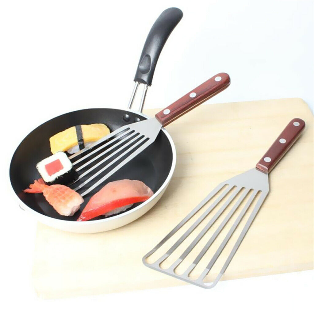 Stainless Steel Slotted Turner Spatula Kitchen Cooking Utensils Stir-fry -S