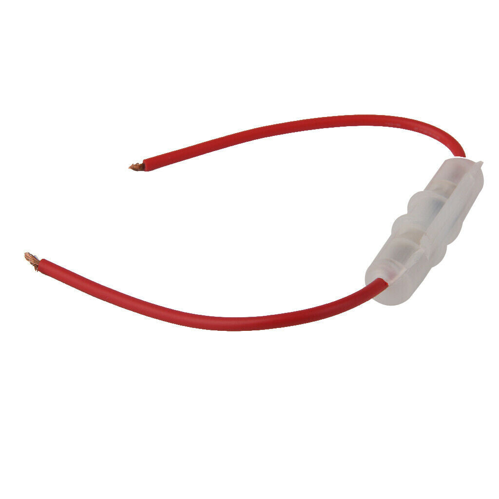 2x Universal 15A Inline Glass Fuse Holder for Car Truck 24.5cm 9.65inch
