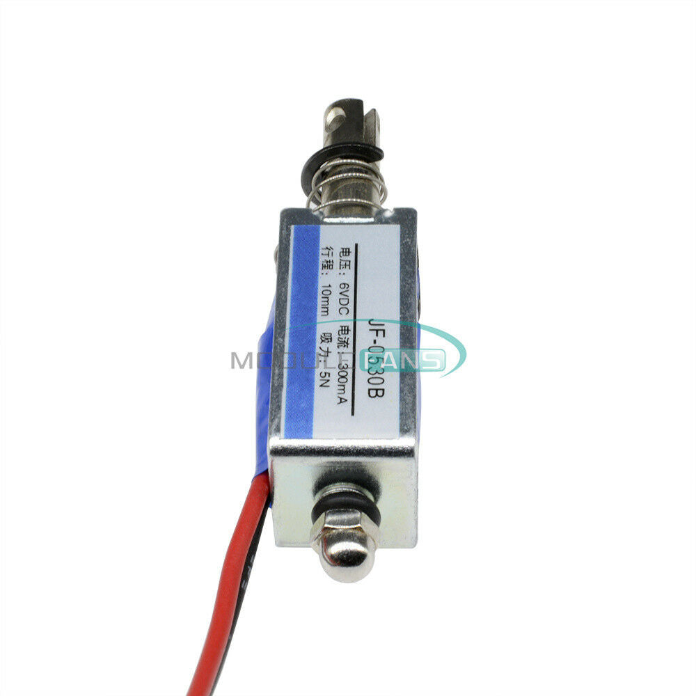 DC6V 300mA Push Pull Type Open Frame Solenoid Electromagnet Reset 5N/10mm