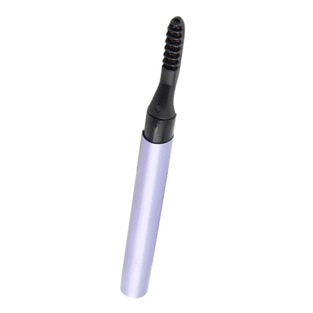 Fast Heating Mini Electric Eyelash Curler Long Lasting Eyelashes Comb Brush