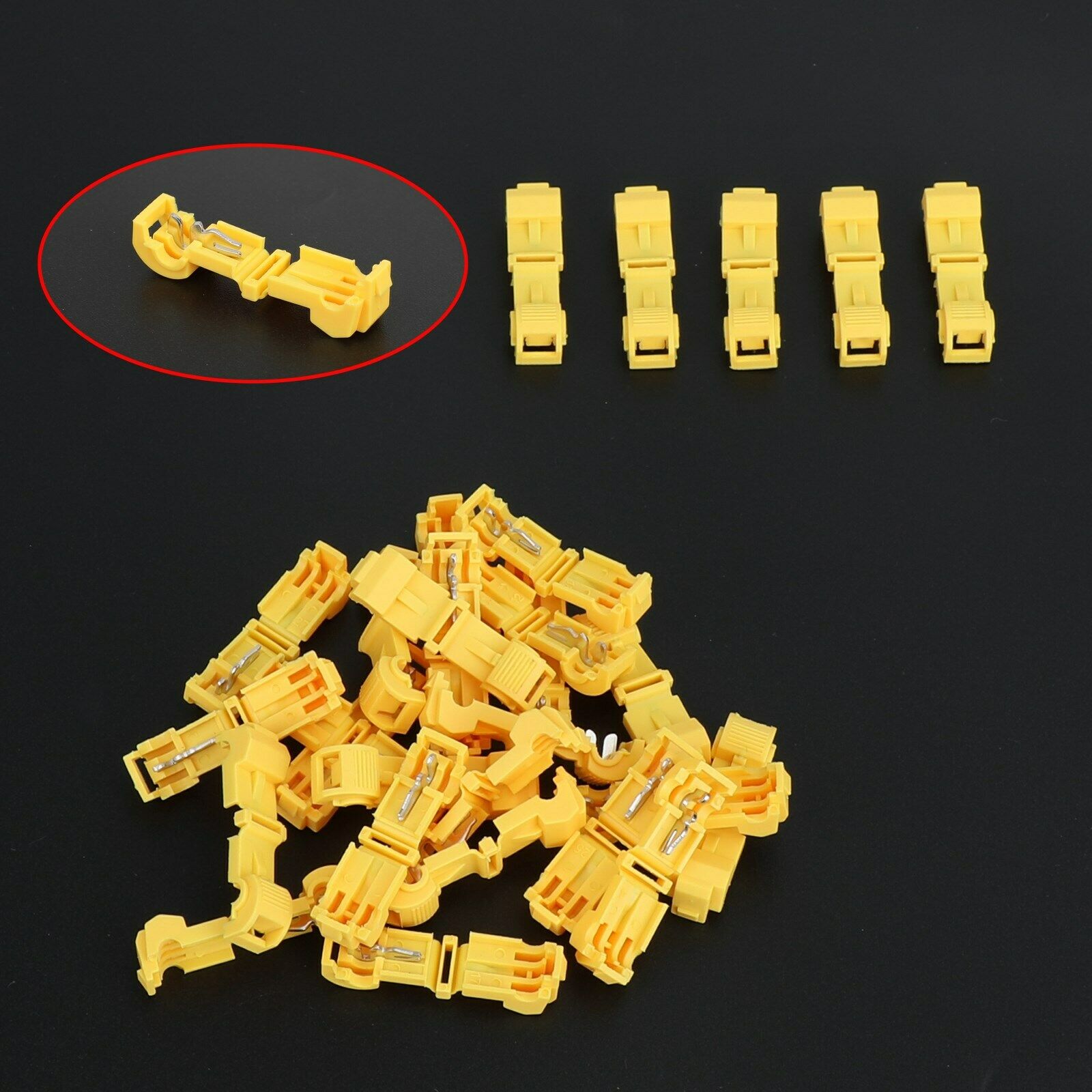 120pcs T Tap Quick Splice Connectors Male Disconnect Wire Crimp Terminals Kit CN