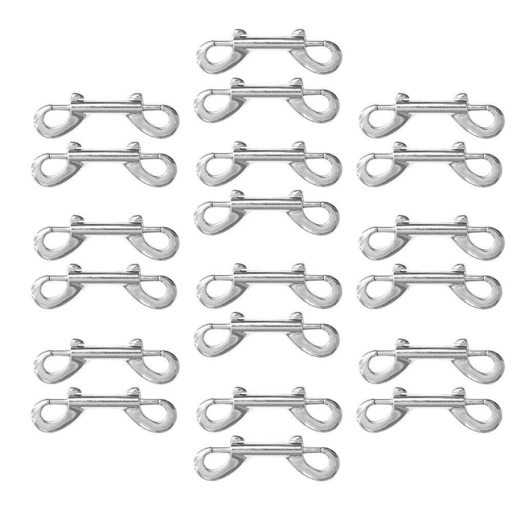 20 Pieces Double End Snap Hooks Clips Key Holder Carabiner for Keyring