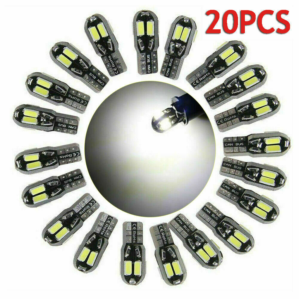 20x T10 Super Bright LED Car Canbus Error Free Lamp Bulb Lights 5730 168 194 W5W
