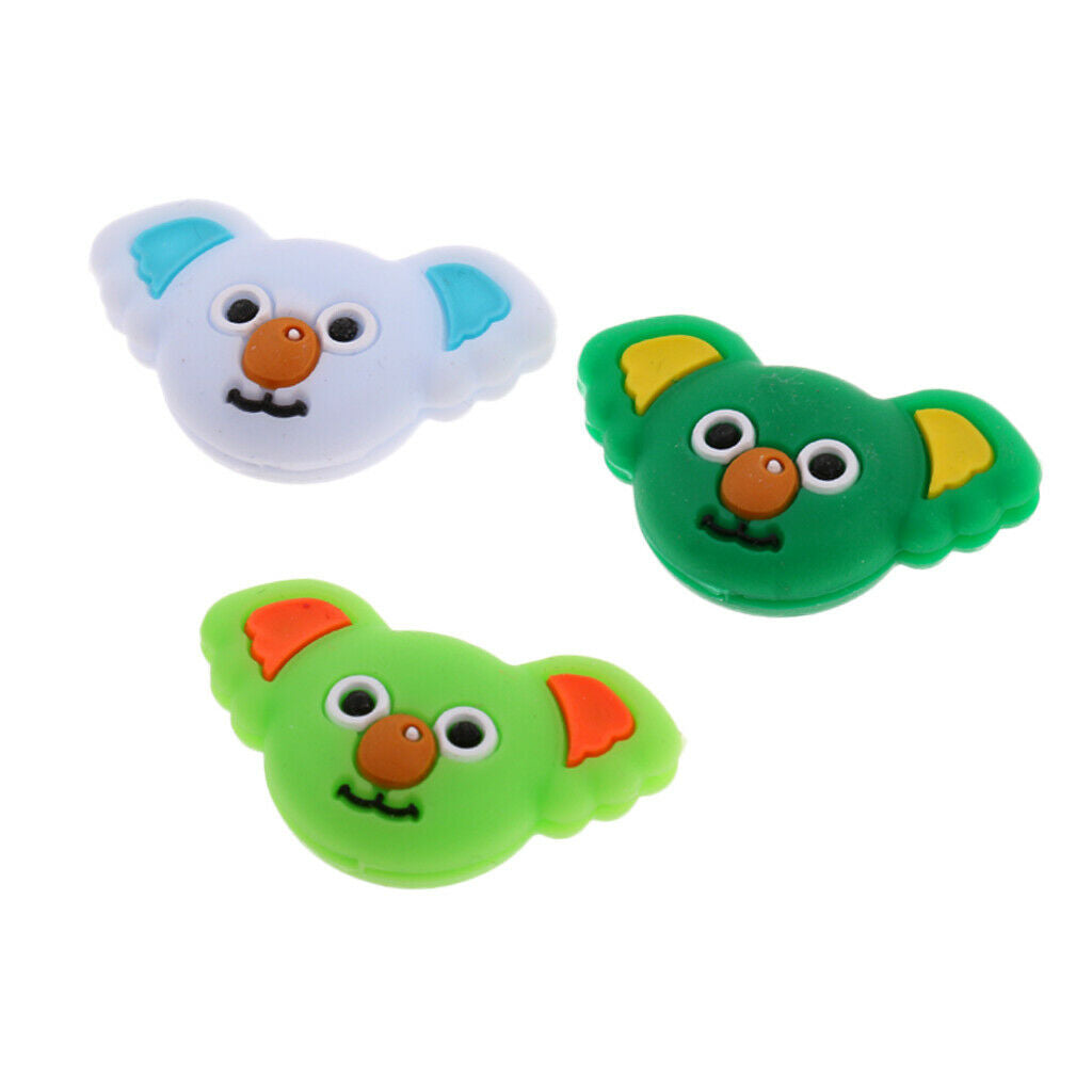 MagiDeal 3Pcs Koala Tennis Racquet Vibration Dampener Shock Absorber Damper