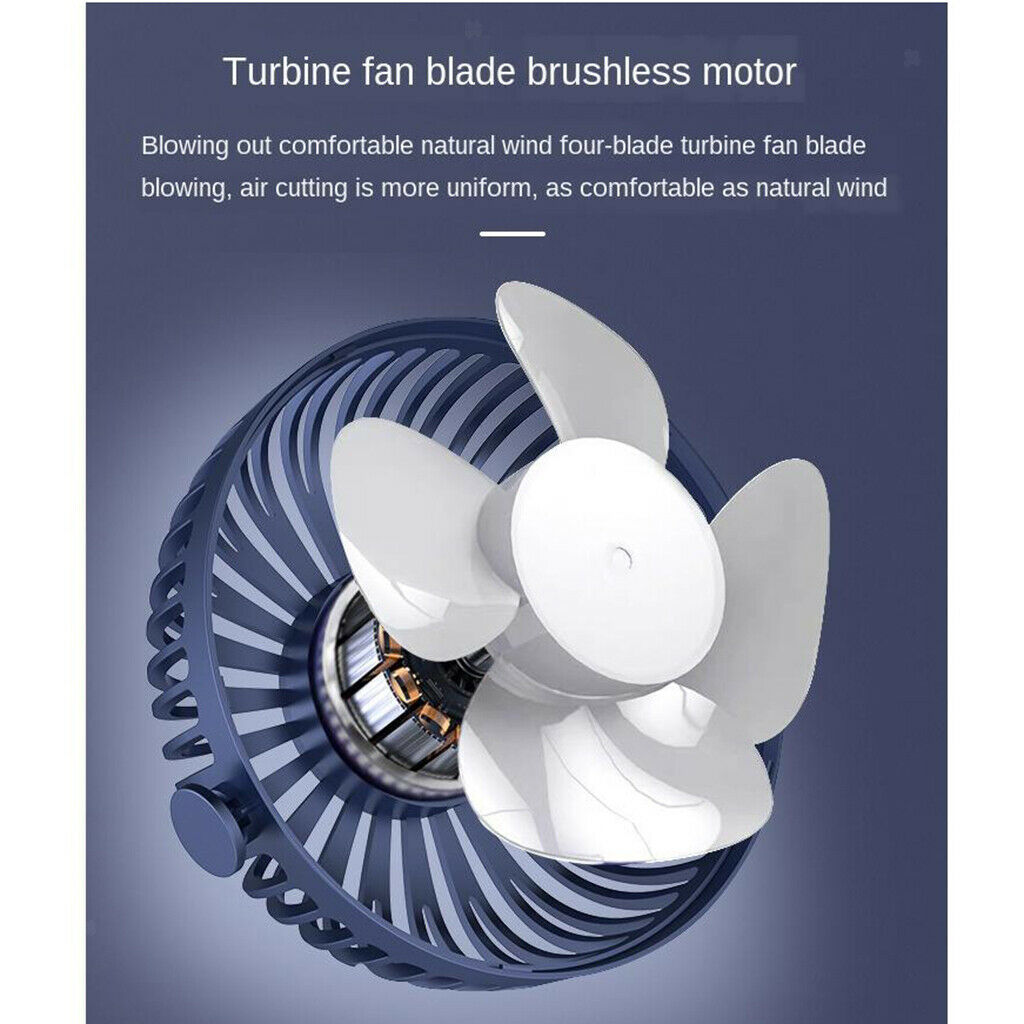Mini Quiet USB Fan Desktop Portable 360 Degree Rotation Electric Fan White