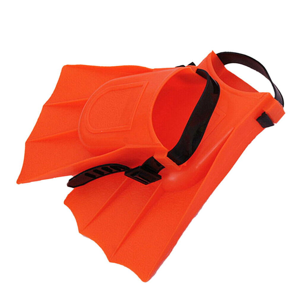 1 Pair Adults Adjustable Flippers   Swimming Training Diving Tools Orange