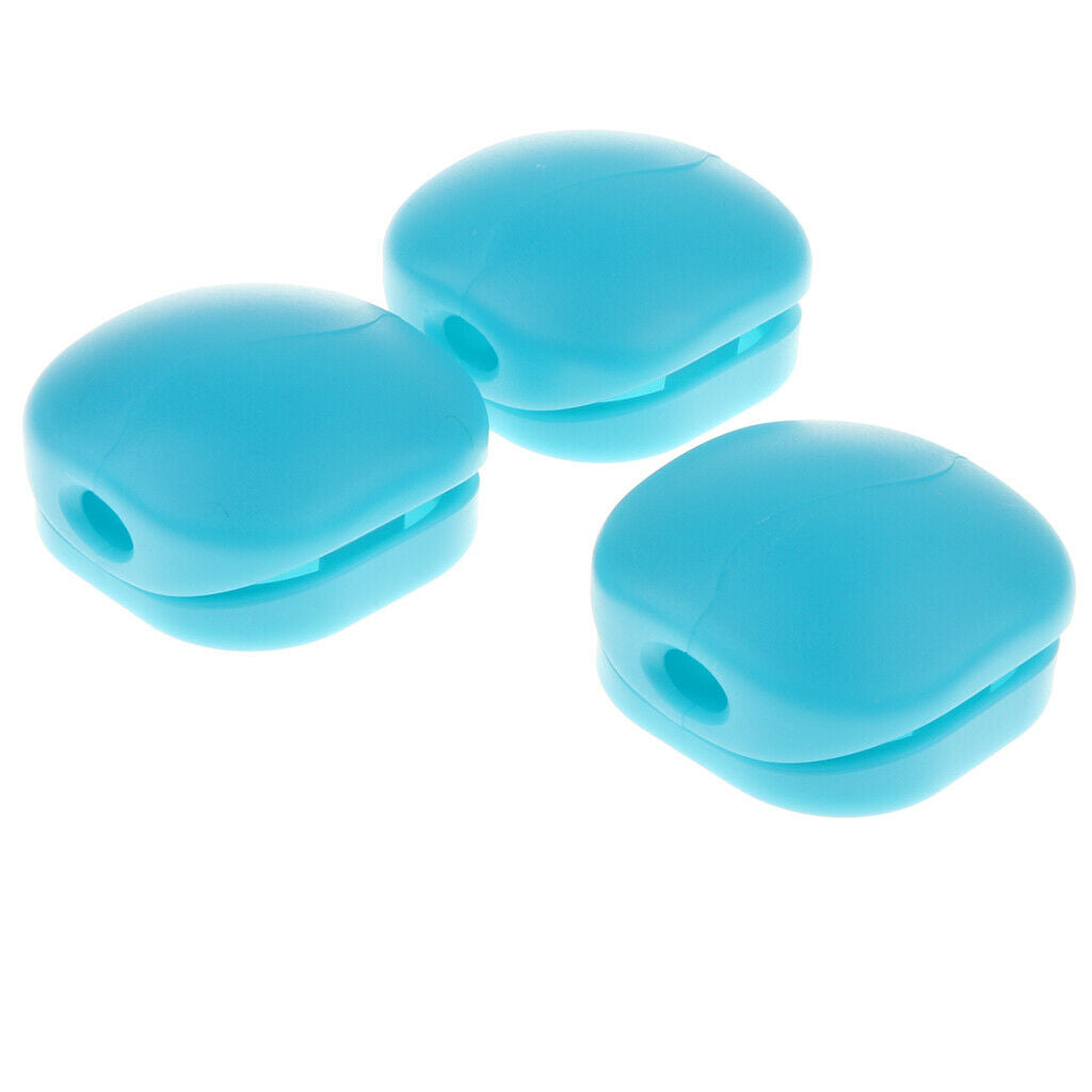 15x Cable Organizer Wire Winder Clip Earphone Holder Cord Protector Blue