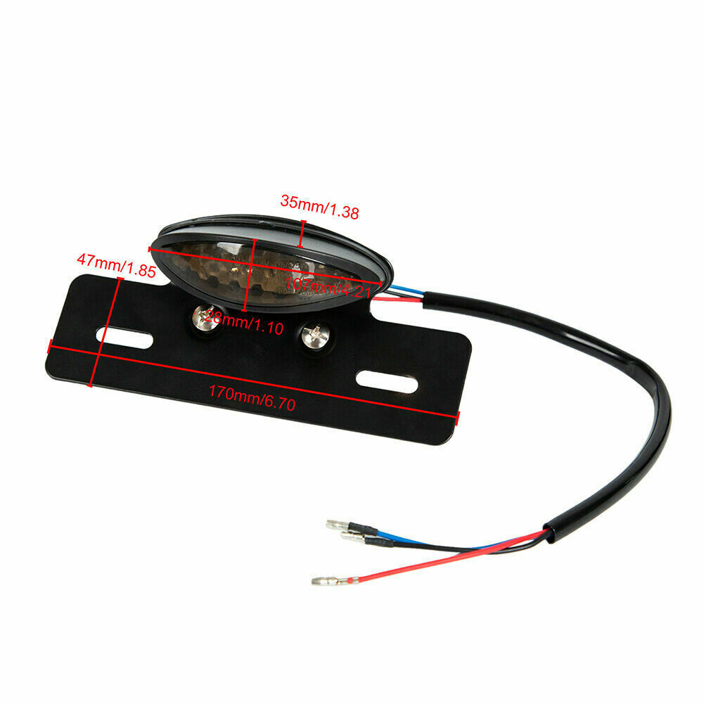 Motorcycle LED Integrated Tailight Brake Rear Tail Light License Plate Holder