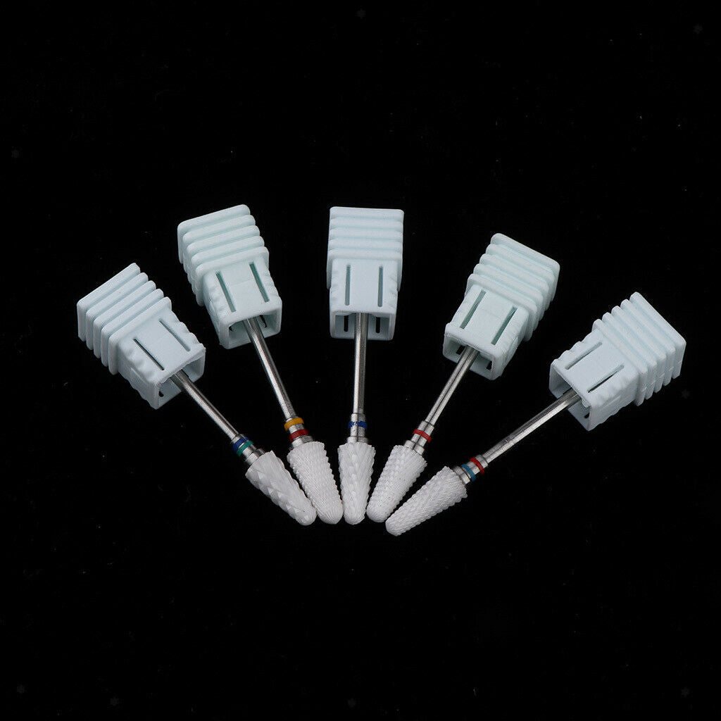 5x 3/32 "Professional Ceramic Nail Drill Cuticle Clean Tools Set