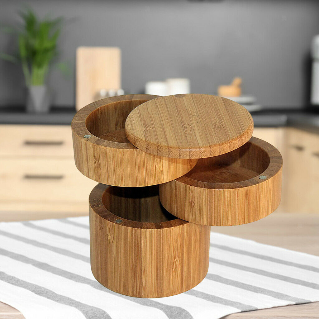 Bamboo spice storage box pepper jar sugar bowl spice and