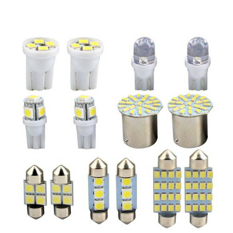 14PCS Car LED Interior Package For T10 36mm Map Dome License Plate Lights.l8