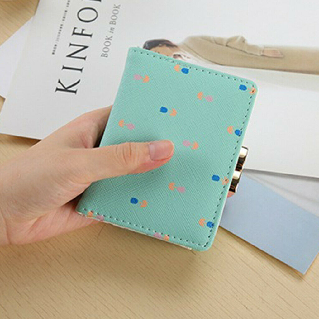 2 Pcs Cute Wallets Bifold Wallet Case Mini Short Purse Lovely Card Holder for