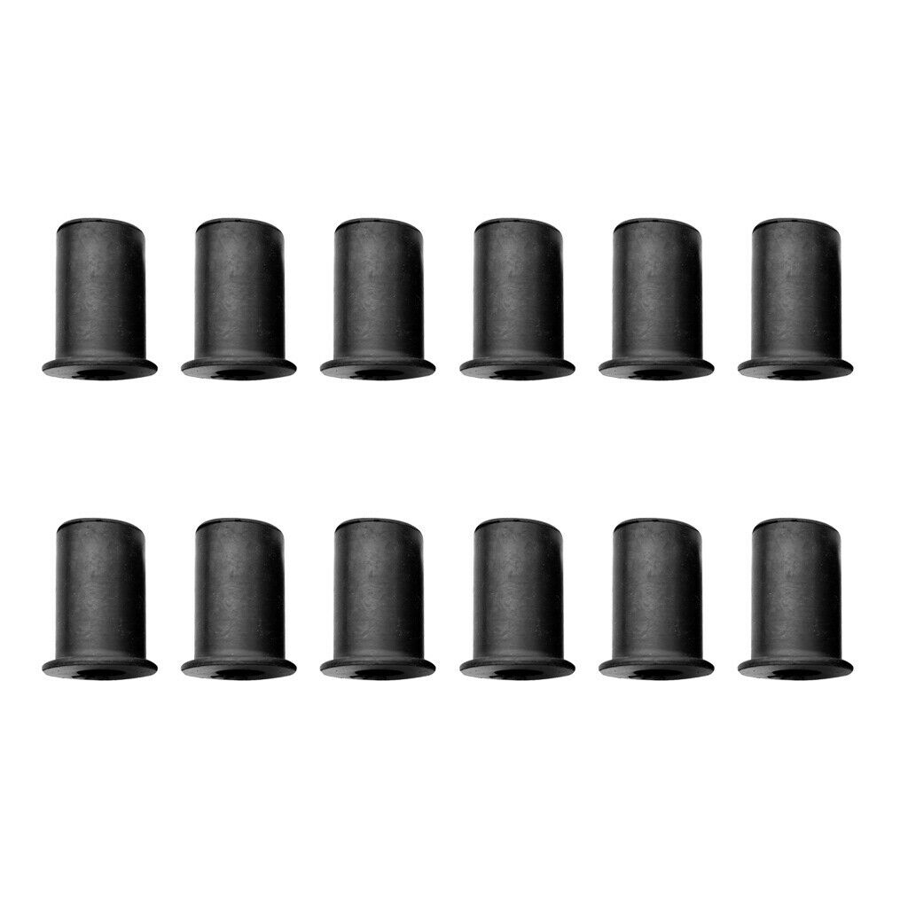 12 Durable Black Rubber Windshield Cover With M6 Corrugated