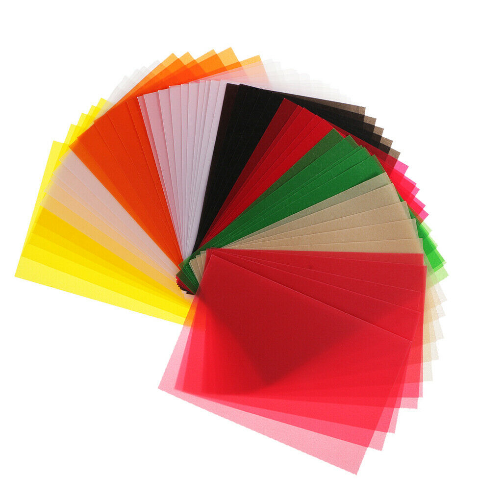 50x Colorful Tracing Papers Clear Papers for Photo Cardmaking Scrapbooking