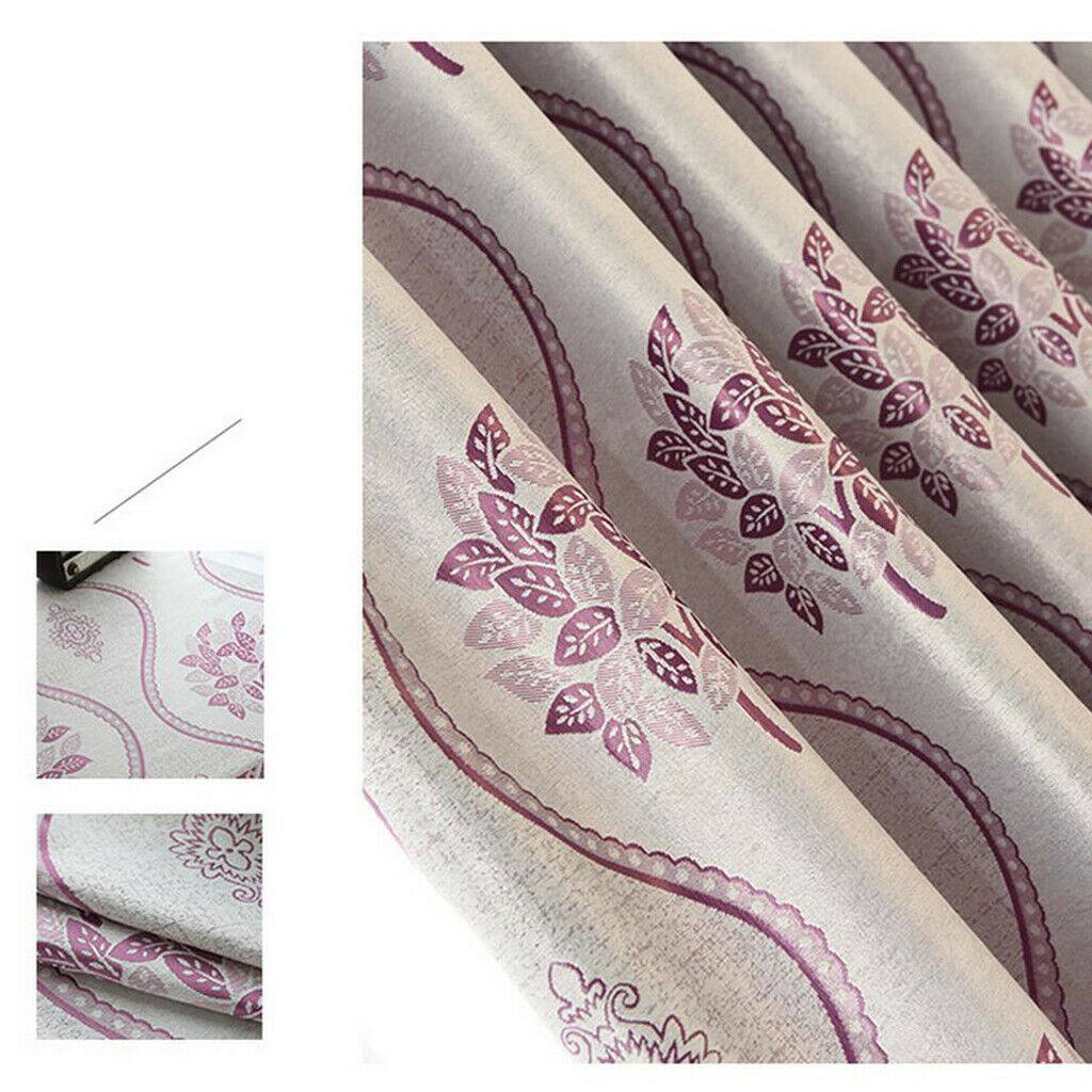 Double-sided Jacquard Blackout Roman Shades Window Curtains 2