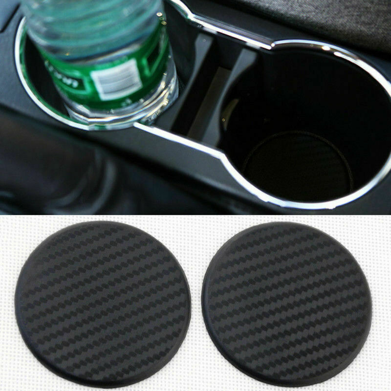 2Pcs Car Coaster Water Cup Bottle Holder Anti-slip Pad Mat Silica Car Accessory