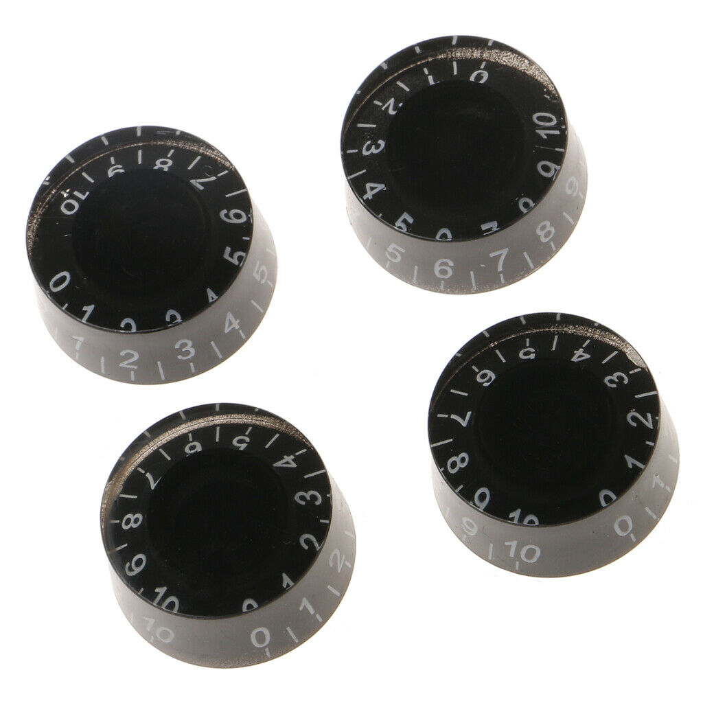 Pack of 4 Volume Tone Control Knobs Caps with Number Plastic for Les Paul
