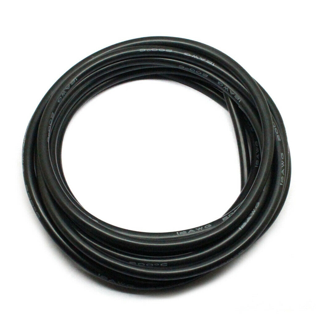 12AWG Flexible Silicone Wire Cable (Black 10ft+Red 10ft) for RC Airplane DIY