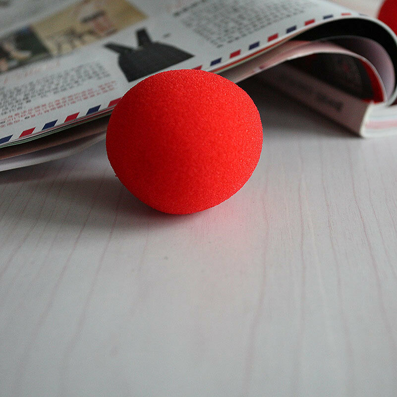 Close-Up Magic Street Classical Comedy Trick Soft Red Sponge Ball X 10 .l8
