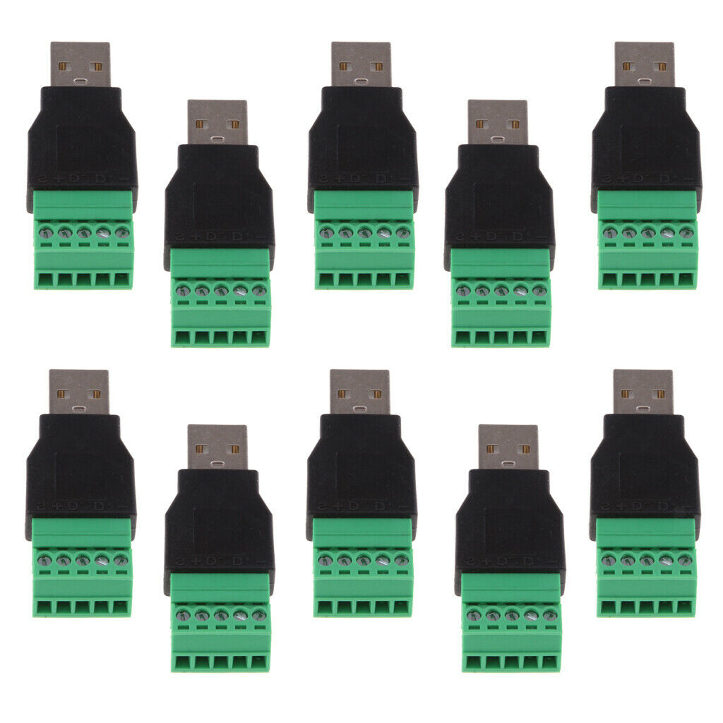 10pcs Usb 5 Pin Plastic Cover Connector Adapter
