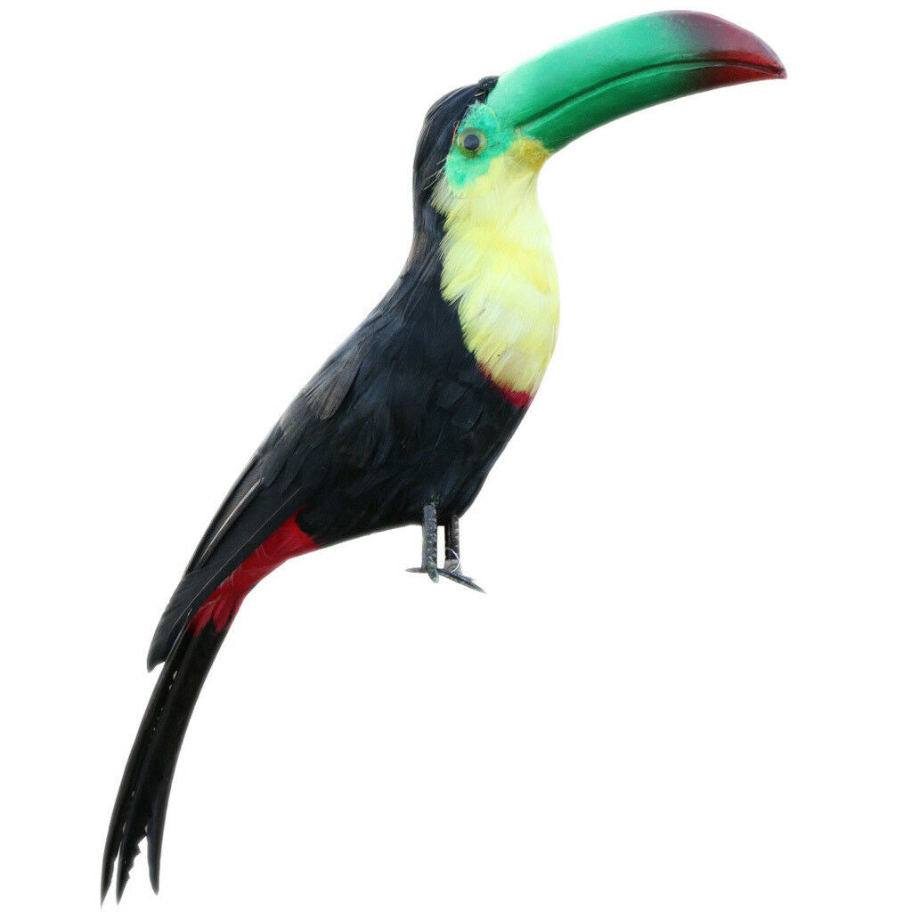 Artificial   Feather Birds Toucan Tree Decorations Craft Ornaments #8