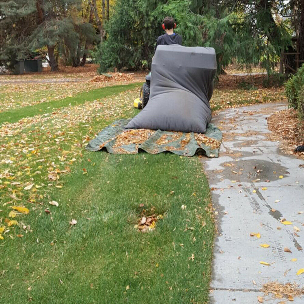 Lawn Tractor Leaf Bag Mower Catcher Riding Grass Sweeper Rubbish Bagger Outdoors
