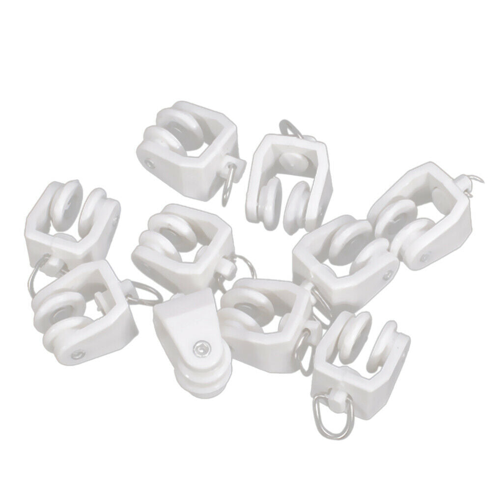 10pcs Runner Track Tracking With Grommet Shower Curtain Track Run Glide Suitable
