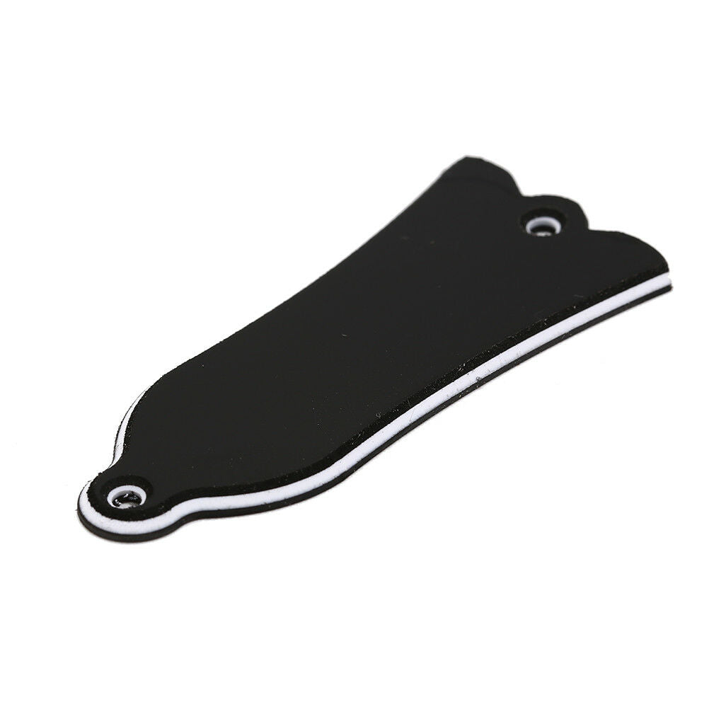 2 Holes Bell-shaped PVC Truss Rod Cover Plate Scroll Plate for Guitar Bla.l8