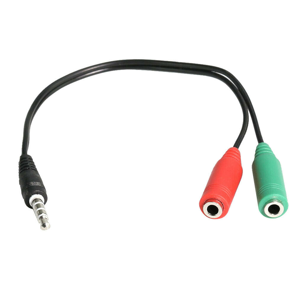 3.5mm Male to Dual 3.5mm Female Adapter Cable Splitter Cable Cord 20cm