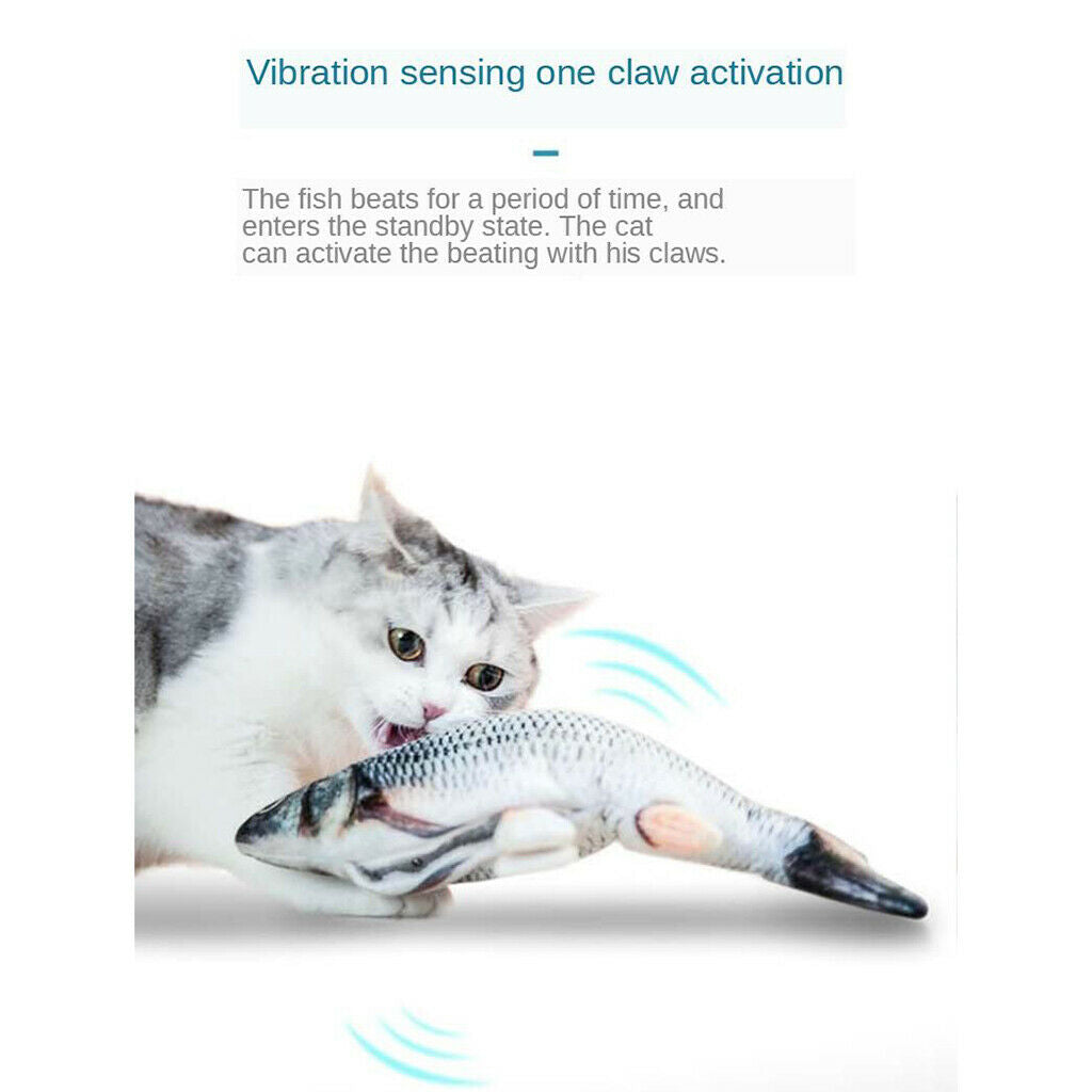 2pcs Cat Cat Electric Fish Toys Funny Cat Bite Kicker Teaser Toys For Cats