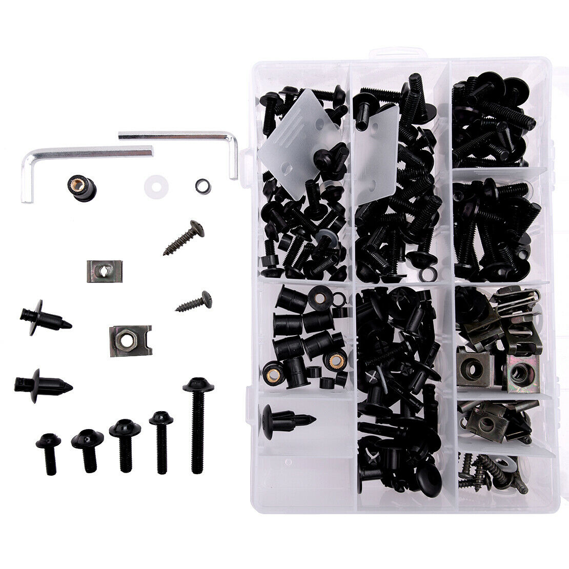 223 x Motorcycle Sportbike Windscreen Fairing Bolts Kit Fastener Clips Screws