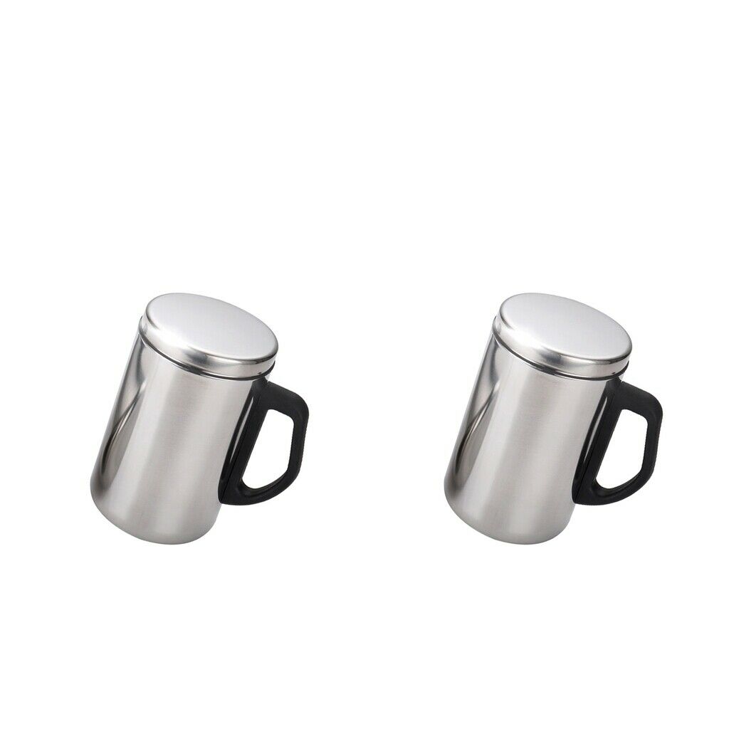 2Pcs Stainless Steel Outdoor Heated Hot Water Kettle Cup Tool