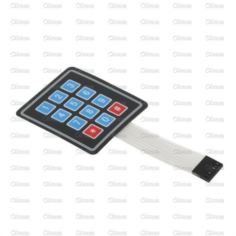 5Pcs Matrix Array 12 Key Membrane Switch Keypad Keyboard For Arduino AVR 4 x 3