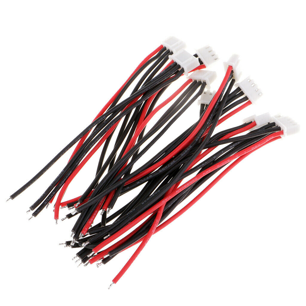 20pcs/lot 100mm Silicone Jst-xh Balance Cable for 3s 4s Lipo