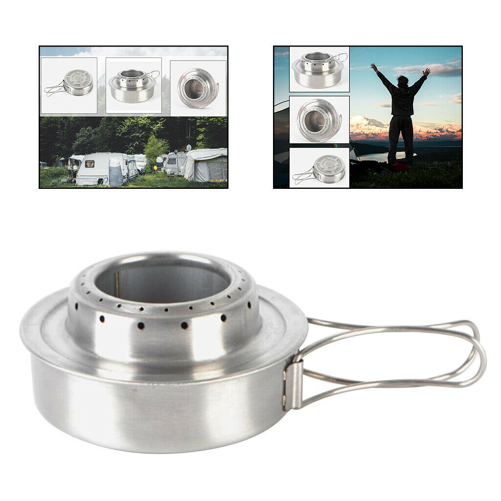 Stainless Steel Backpackers Alcohol Stove Outdoor Burner Picnic Hiking