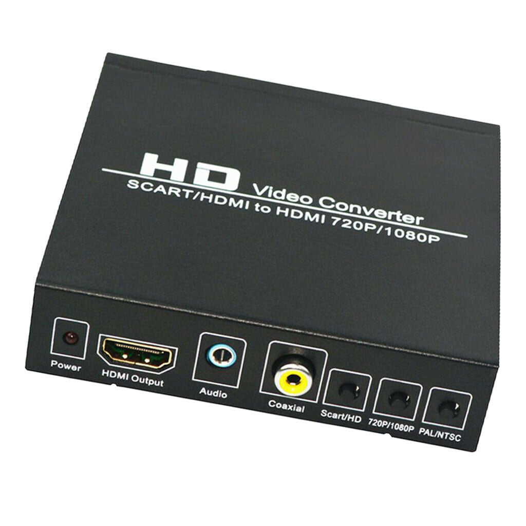 1pc Premium SCART to HDMI Converter Upscaler Support HDMI Connector Output