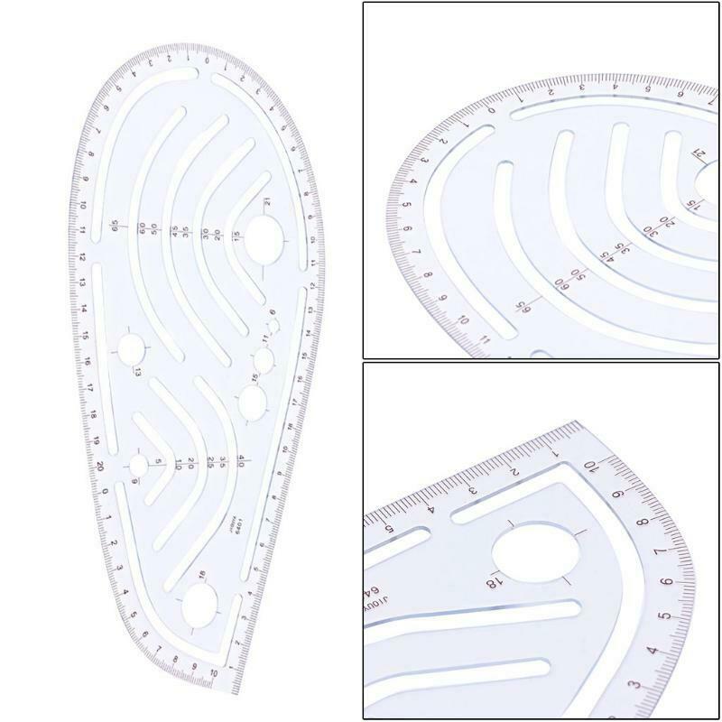 Plastic Sewing Square Curve Ruler Tailor Drawing Craft Tool DIY Supply Tool