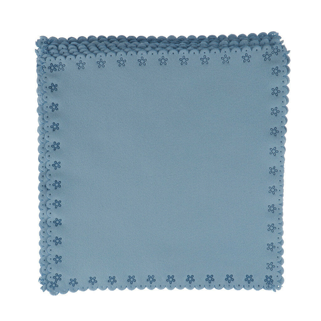 20 Pieces Double Sided Microfiber Glasses Screen Lens Cleaning Cloth Blue