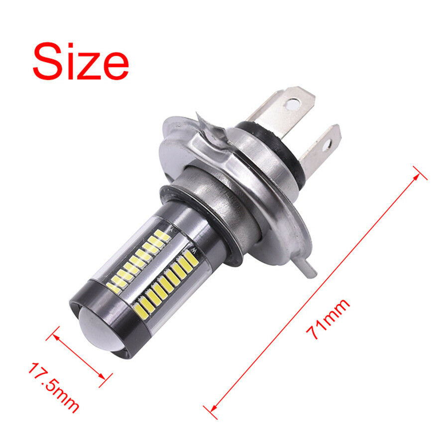 1PC 100W 6-Side White 6000K H4 9003 HB2 16-LED Motorcycle Headlight DRL Fog Lamp