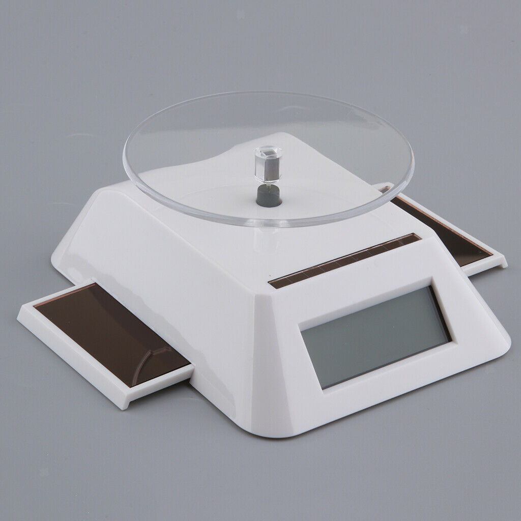 Solar Powered Display Stand A White Turntable