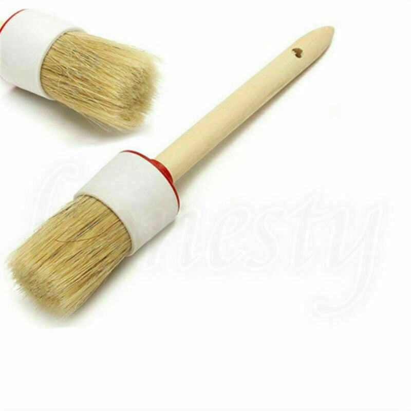 1PC Wooden Handle Round Bristle Chalk Oil Paint Painting Wax Brush Artist