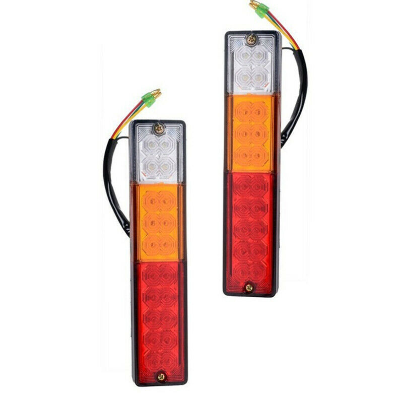 2x 12V 20LED Truck Trailer Tail Lights Turn Signal Reverse Brake Stop Rear Lamp