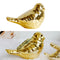 European Style Ceramic Golden Small Bird Shaped Candlestick Home Ornament